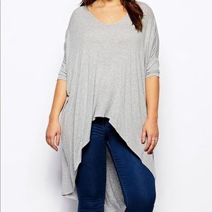 ASOS CURVE Jersey Top with Dip Back